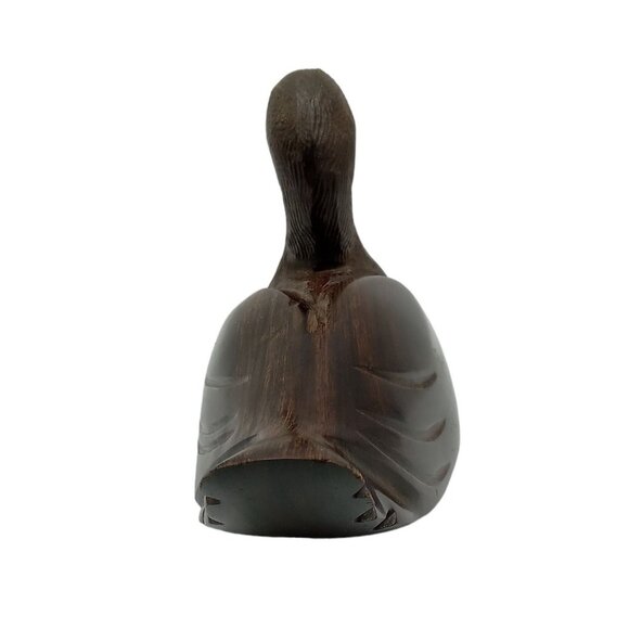 Hand-Carved Wooden Duck Décor - 10" Length 5" Height - Rustic Home Accent - Picture 4 of 8